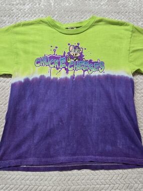 Kids Tie-Dye Tee in Lime Green & Purple